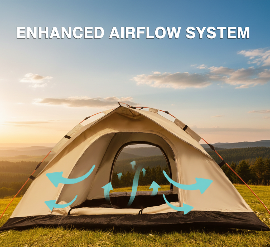 4-Person Instant Pop-Up Camping Tent - Automatic Quick Setup, UV Protection & Waterproof Sun Shelter for Outdoor Family Hiking, Beach & Fishing