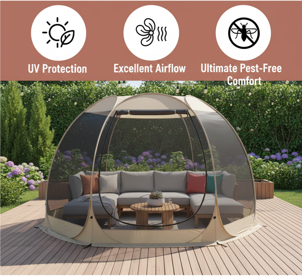 Instant Outdoor Sanctuary: 6-8 Person Portable Screen House for Ultimate Family Freedom