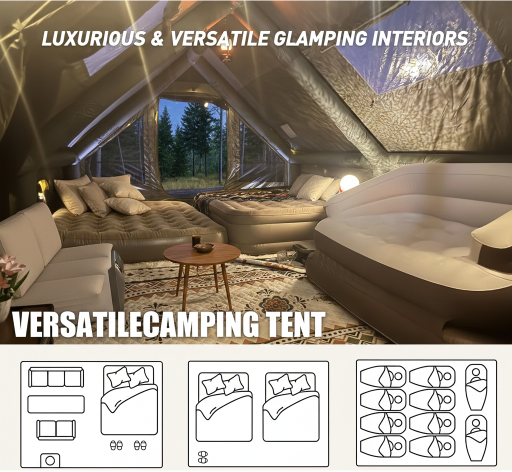 The Ultimate 4-Season Air Sanctuary: All-Weather Inflatable Glamping Villa