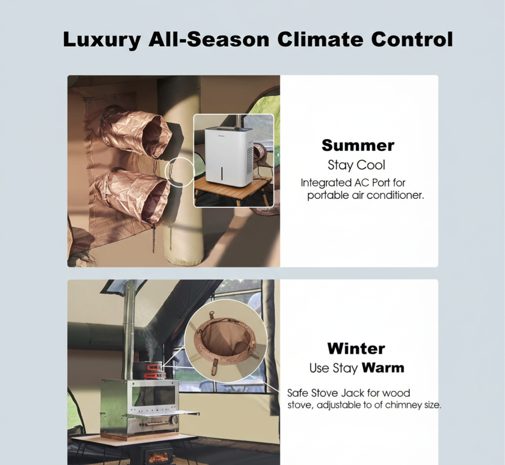 The Ultimate 4-Season Air Sanctuary: All-Weather Inflatable Glamping Villa